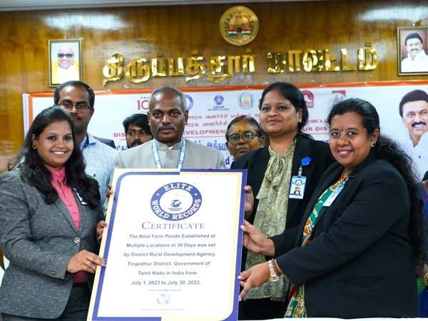 Tirupathur District Achieves Elite World Records by Creating 1546 Farm Ponds in 30 days
