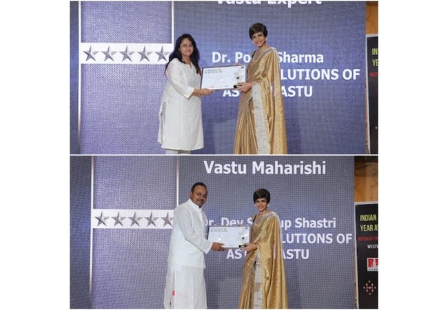 Renowned Vedic Scholars, Dr. Dev Swarup Shastri and Dr. Pooja Sharma were honoured with the Best Iconic Award 2023 for Their Transformative Contributions