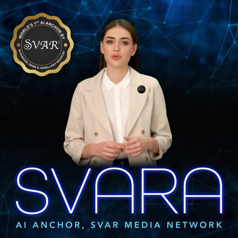 SVAR MEDIA CREATES HISTORY,  LAUNCHES THE WORLD’S FIRST AI ANCHOR IN  THE FASHION, GEMS AND JEWELLERY INDUSTRY