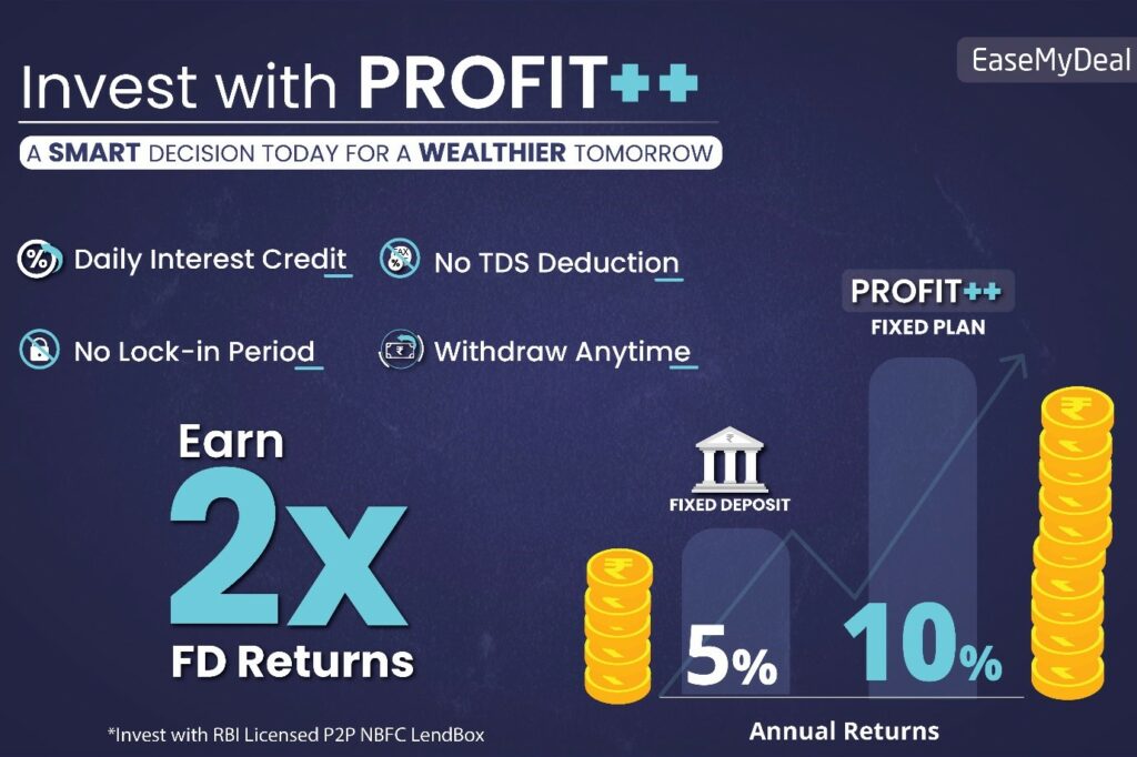 EaseMyDeal Partners with LendBox to launch P2P Investment on its App at Flat 10% p.a.