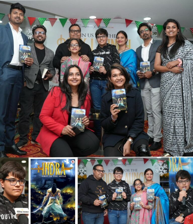 Indra: The First of the Aryas published by NuVoice and globally distributed by Simon & Schuster India Book Launch with Author Abhiveer Soni and Chief Guest Kevin Missal