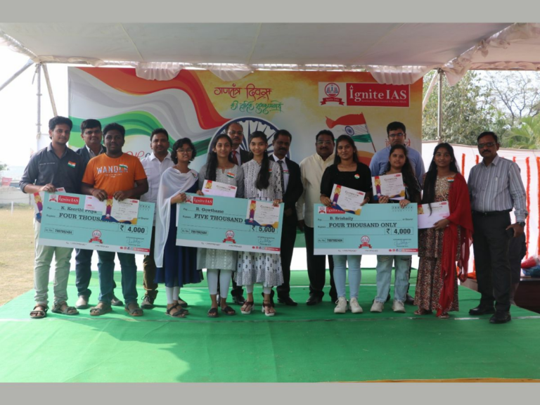 Ignite IAS Academy Celebrates Republic Day with Scholarships for Meritorious Students 