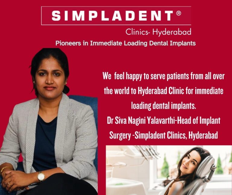 “Dr. Siva Nagini Yalavarthi Brings Swift Smiles to Hyderabad with Simpladent  Immediate Loading Dental Implants!”