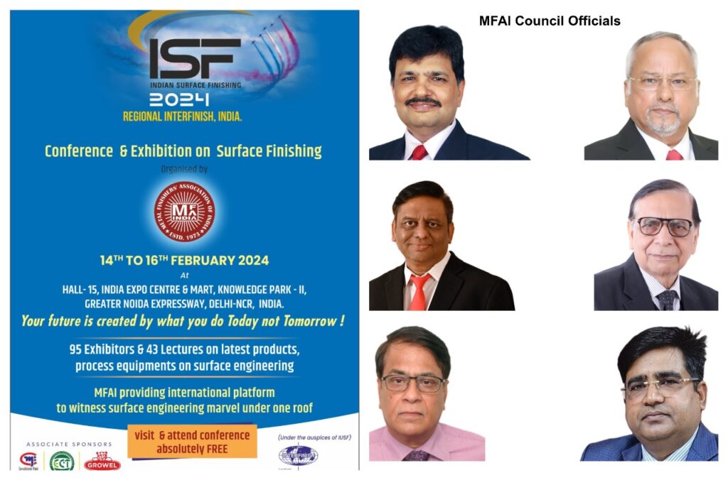 Indian Surface Finishing 2024 is approaching in Greater Noida