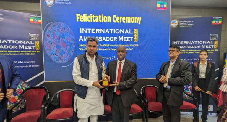 Nishit Kumar (Bablu Chaudhary) was honored by the Ethiopian Embassy for his excellent work in the field of environmental protection.