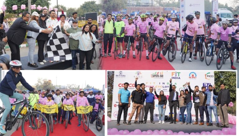 Painted the paths of Capitol in Pink! Fit India Pink Cyclothon-2024