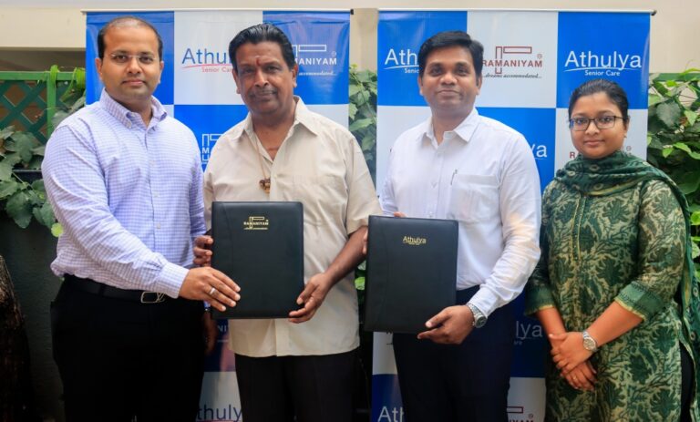 Athulya Senior Care collaborates with Ramaniyam Real Estates to create 1000 beds Senior Care Infrastructure in Chennai