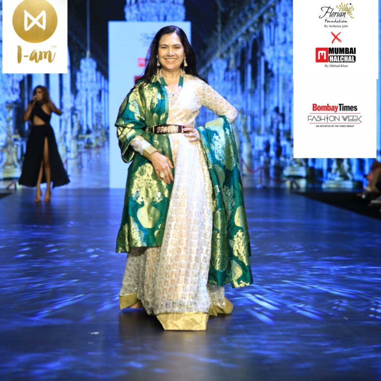 Anjalika Maroo Founder of I AM – Walked the Ramp with Elegance for Bombay Times Fashion Week Opening Show by Florian Foundation and Mumbai Halchal 