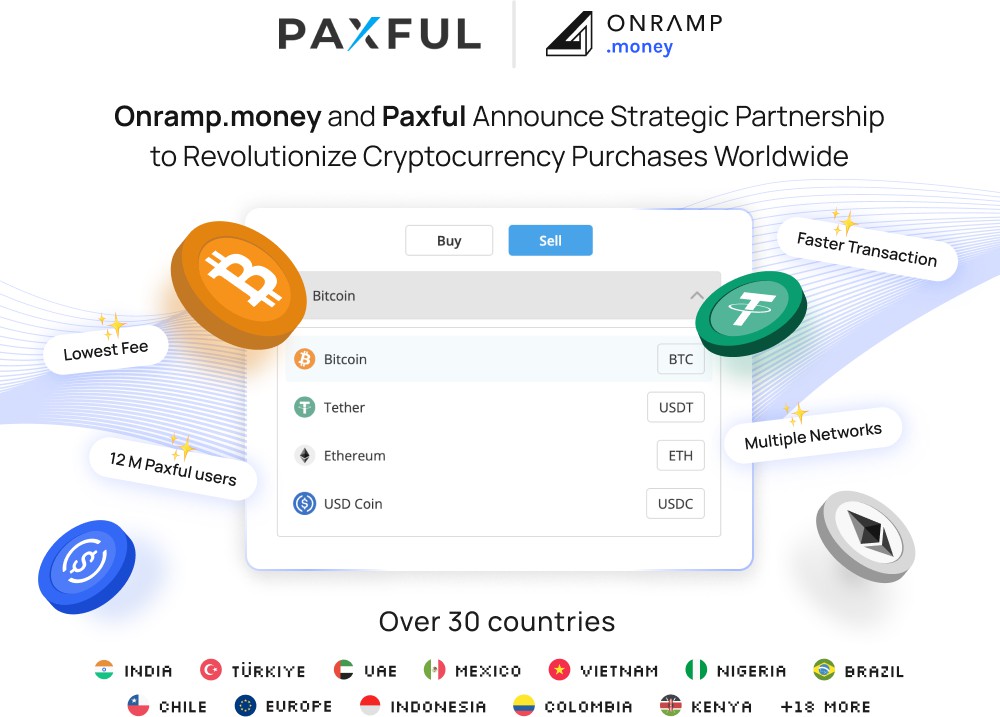 Onramp Money and Paxful Announce Strategic Partnership | Revolutionizing Cryptocurrency Transactions Worldwide