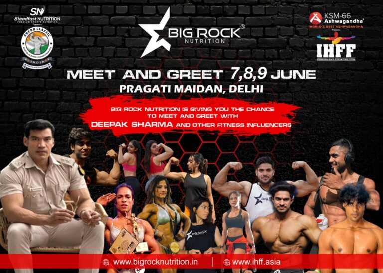 Big Rock Nutrition is Giving You The Chance To Meet and Greet With Deepak Sharma and Other Fitness influencers.