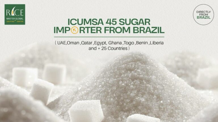 ICUMSA 45 Sugar Exporters from Brazil: Quality and reliability with Rice Master Global