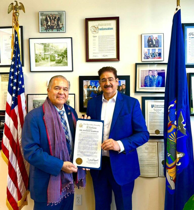 Dr. Sandeep Marwah Honored by New York State Assembly for Cultural Contributions