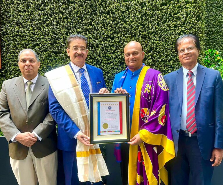 Dr. Sandeep Marwah Honored with Prestigious Title “Lotus of World Peace” in New York