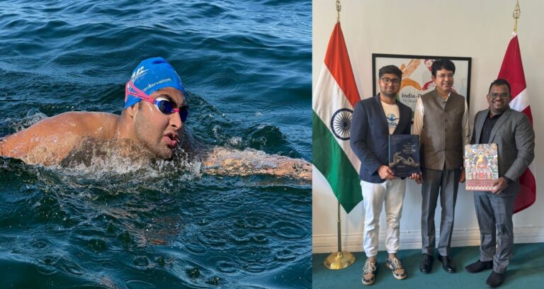 Aryan Surjeet Dadiala Conquers Chilling Waters to Become First Asian Swimmer to Cross from Denmark to Sweden