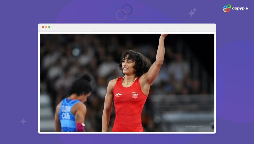 Appy Pie Announces free website, domain, and hosting for one year to celebrate Vinesh Phogat’s win at the 2024 Paris Olympics