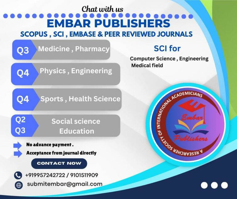 Struggling to Publish Your Paper in SCOPUS, SCI, and EMBASE? Embar Publishers is Here to Help!