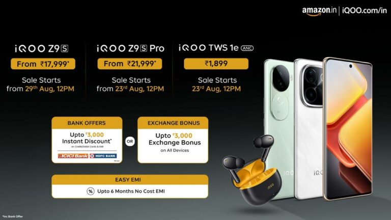 iQOO Launches Z9s Series Featuring iQOO Z9s Pro 5G and iQOO Z9s 5G, Along with First-Ever iQOO TWS 1e Earbuds