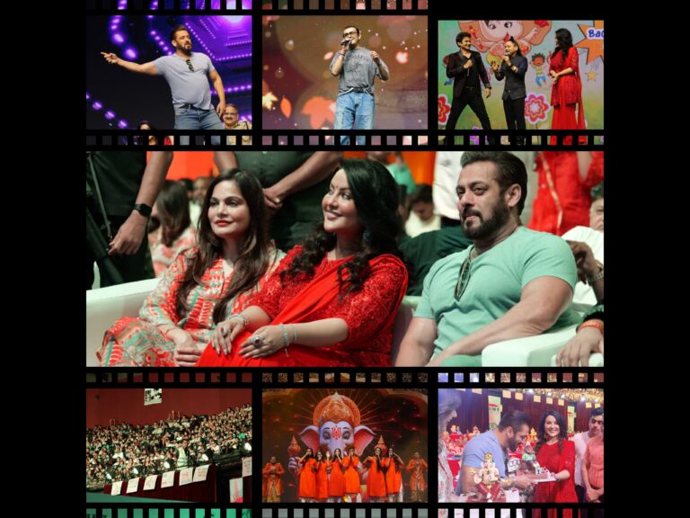 Salman Khan-Amruta Fadnavis Lead the Charge for Earth Conservation at Amruta Fadnavis’ Eco Friendly Ganesha Movement Bacche Bole Morya at Dome SVP Stadium.