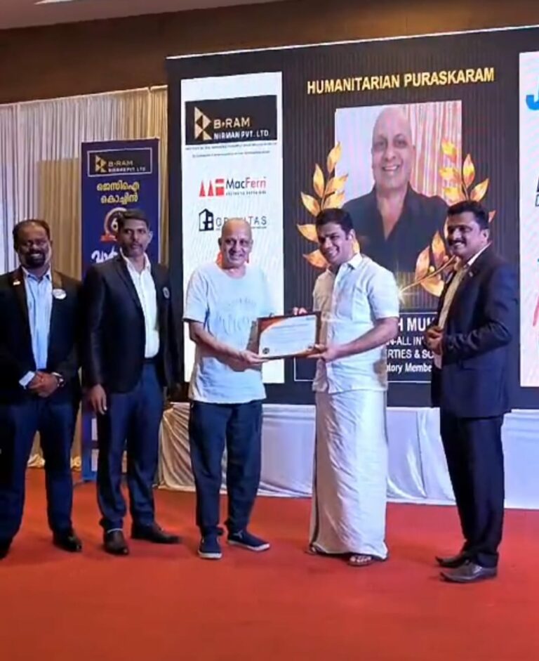 Kamal Muhamed from Kerala Honoured with Two Prominent Humanitarian Awards in a Week
