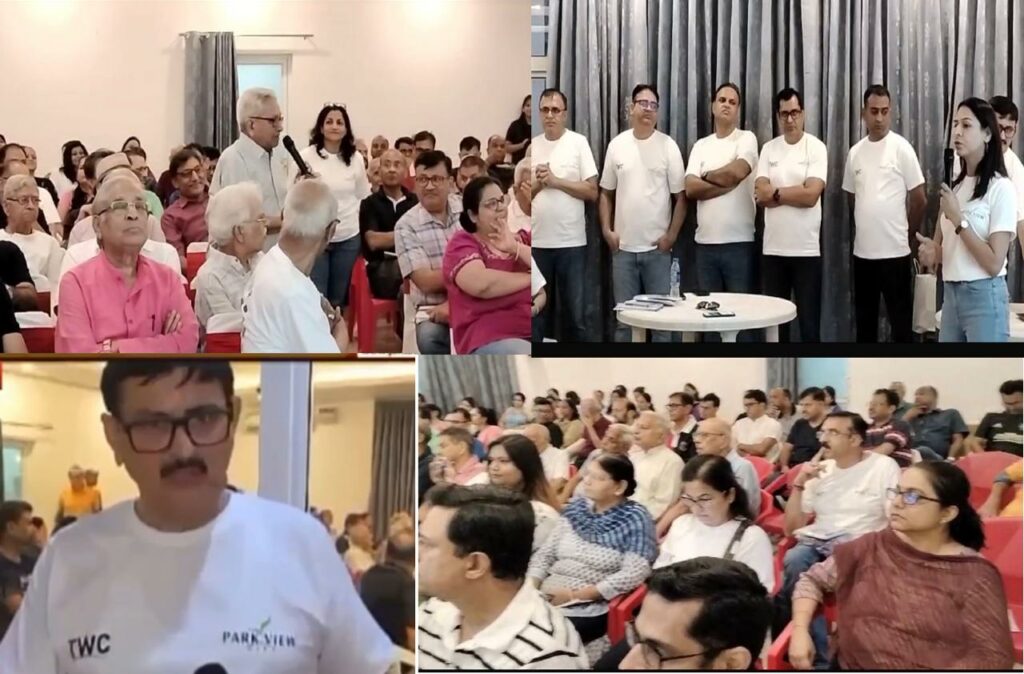 TWC Team’s slogan Engagement, Transparency, Trust in RWA election at Park View City, Gurugram Election 2024.