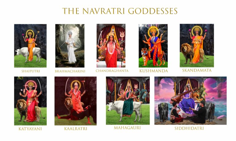 Divine Femininity Reimagined: A Global Artistic Tribute to the Navratri Goddesses by Highlights Photo India and Retro Glam Production