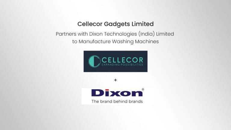 Cellecor Gadgets Limited partners with Dixon Technologies (India) Limited to Manufacture Washing Machines