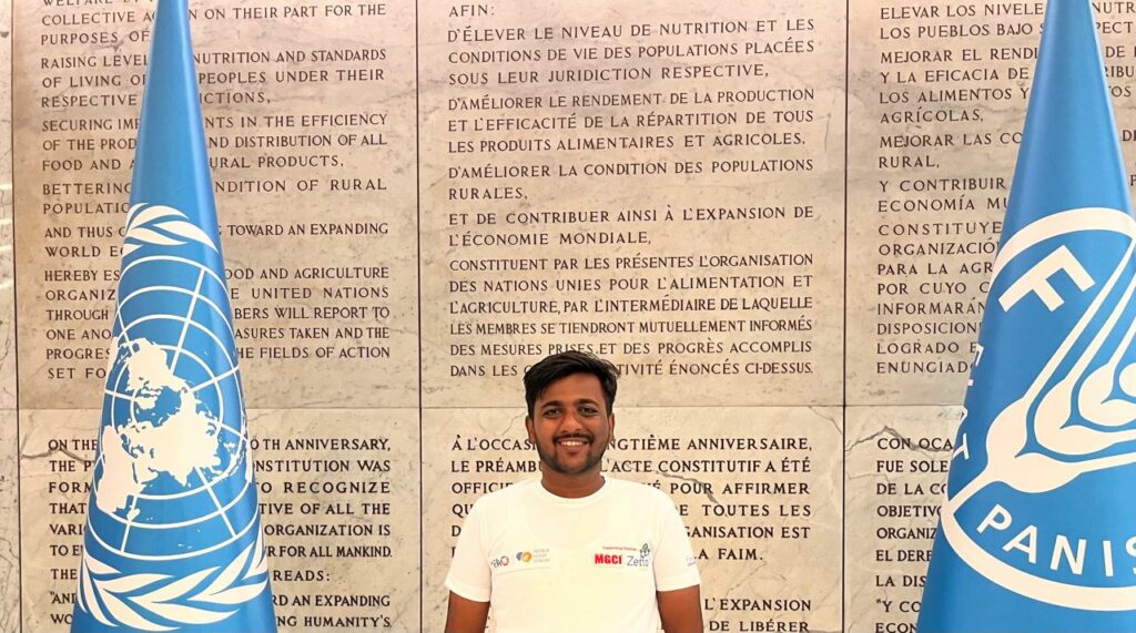 Indian Student Representative Aman Agrawal Shines at World Food Forum.