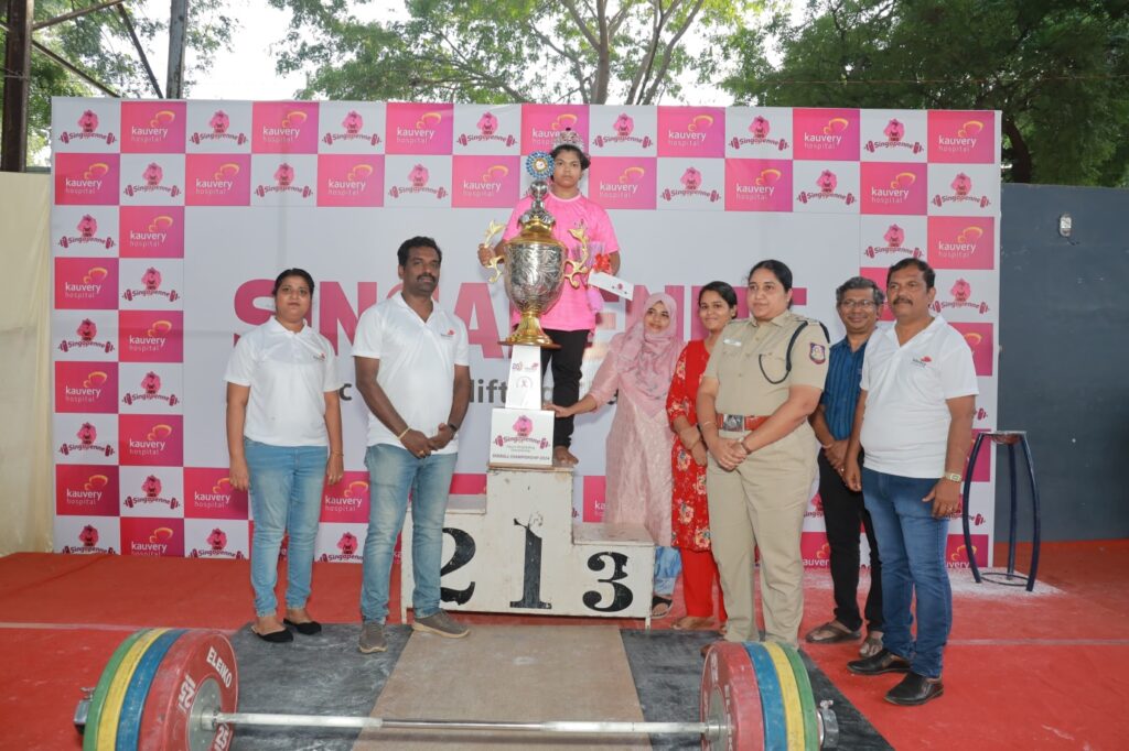 Kauvery Hospital, Tirunelveli Hosts “Singapenne Classic Weightlifting Championship” for Women on Breast Cancer Awareness
