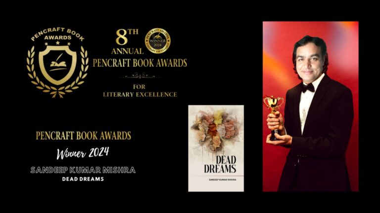 Sandeep Kumar Mishra’s ‘Dead Dreams’ Wins Prestigious 8th Annual PenCraft Book Award in USA