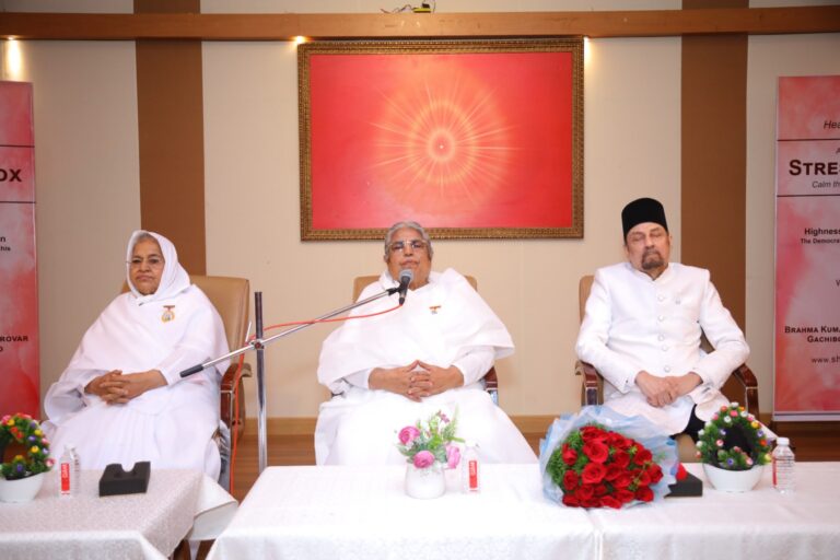 Highness Raunaq Yar Khan, 9th Nizam of the Asaf Jahis, Hosts “An Evening on Stress Detox” at Brahmakumaris Shanti Sarovar