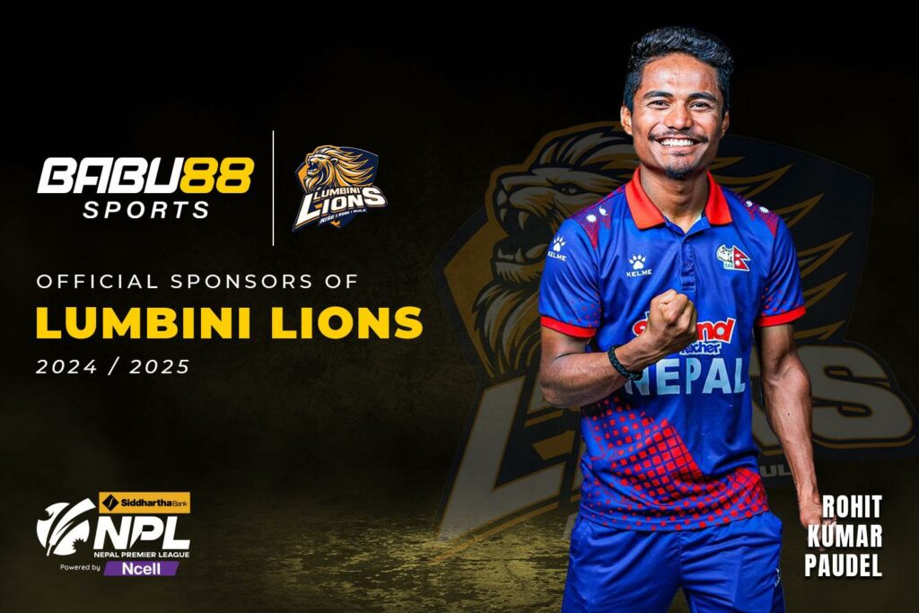 BABU88 Announced as Sponsor for Lumbini Lions in Nepal Premier League 2024