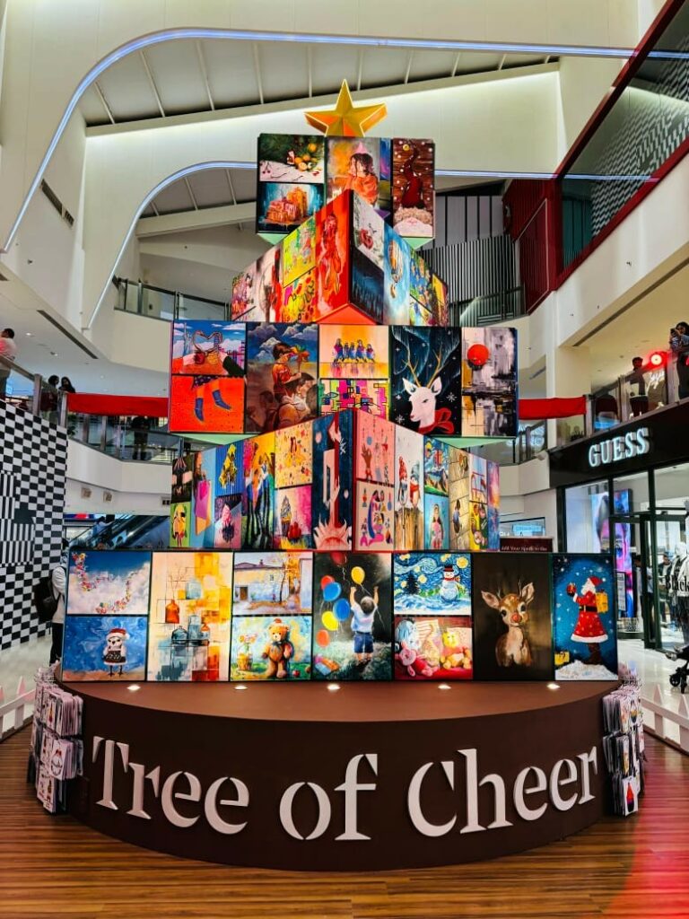 Tree of Cheer A public art installation by DLF Malls & KNMA Celebration of Art, Community, and the Holiday Spirit