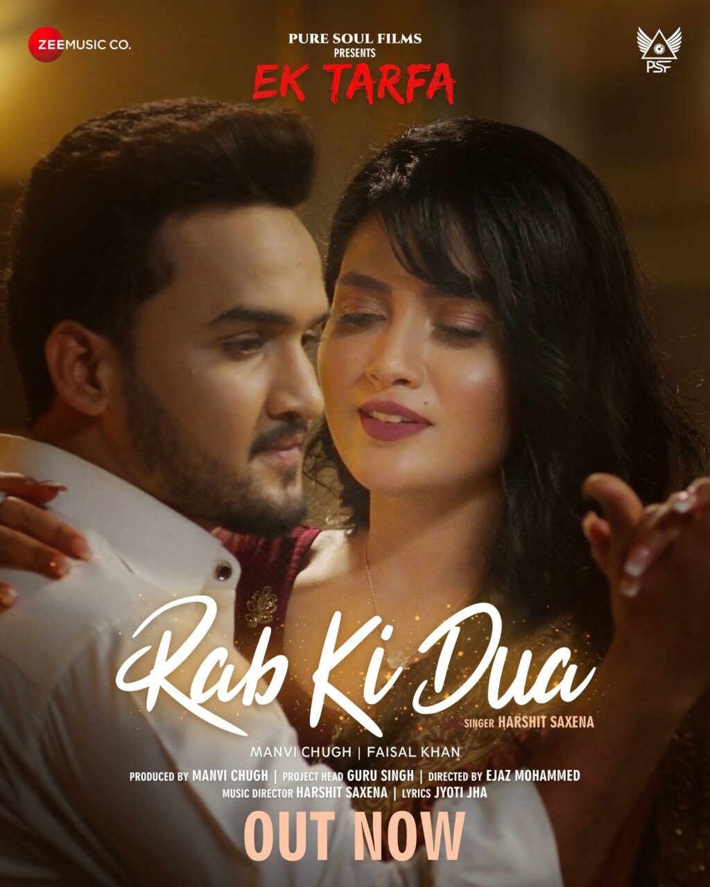 Bollywood Actress Manvi Chugh’s Upcoming Movie “Ek Tarfa” Trailer and “Rab Ki Dua” Song Release on Zee Music Creates Buzz in the Audience