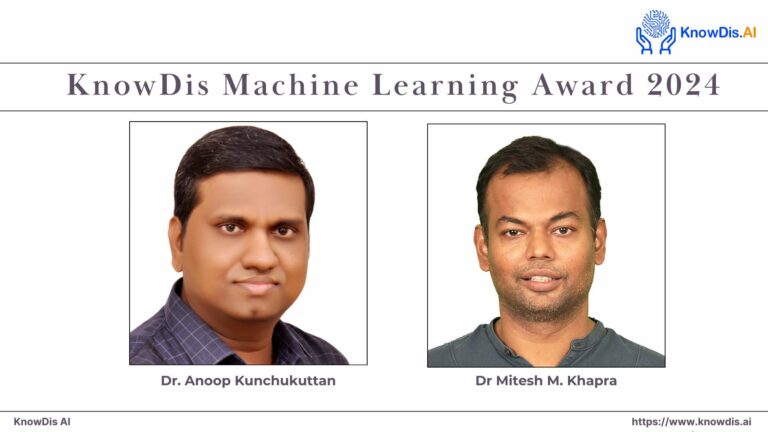KnowDis AI Founder Saurabh Singal Announces  Recipients of the KnowDis Machine Learning Awards