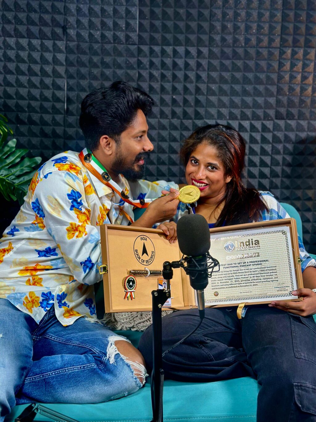 First Indian Malayali Podcaster Achieves Global Milestone with Record-Breaking Studio Setup