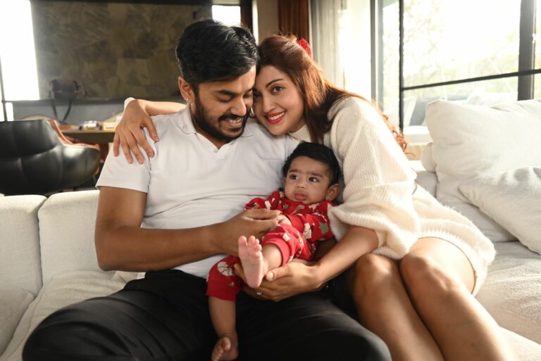 Actress Pranitha Subhash Introduces Her Adorable Son Jai on Christmas, Fans Celebrate the