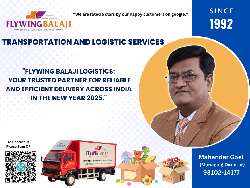 Flywing Balaji Logistics Strengthens Toy Transportation Services for New Year 2025
