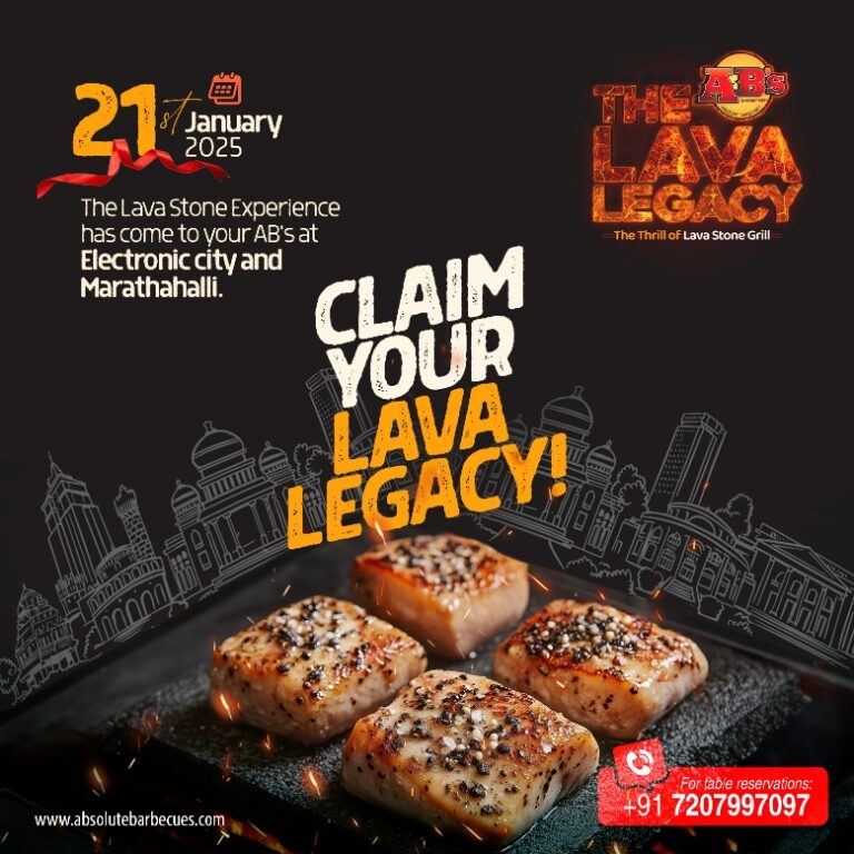 Absolute Barbecues Brings the ‘Lava Legacy’ Grilling Experience to Electronic City and Marathahalli