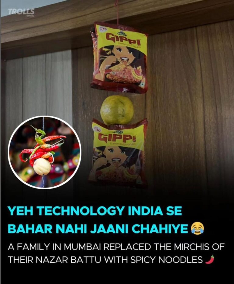 Netizens hilariously react over the unique nazar battu created using spicy noodles