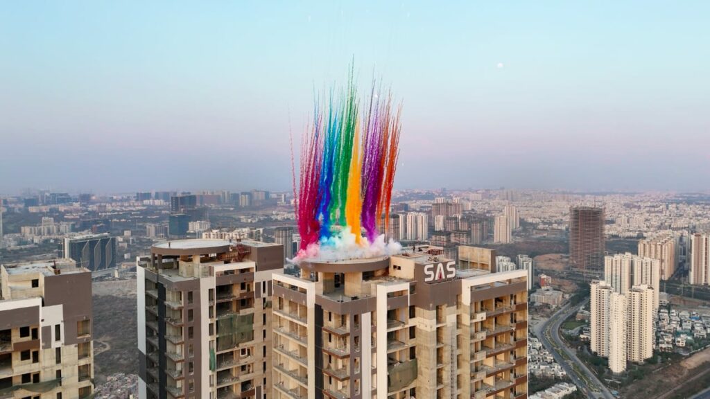 Hyderabad Witnesses Its Highest Holi Celebration at SAS Crown
