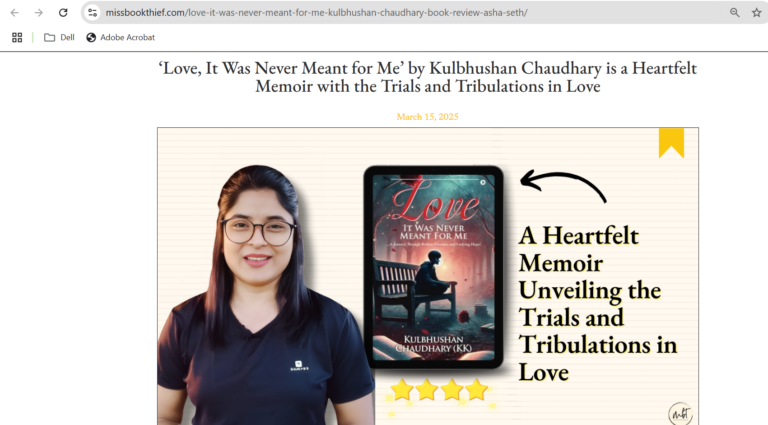 “Love, Loss, and Redemption: Kulbhushan Chaudhary’s Heartfelt Debut”