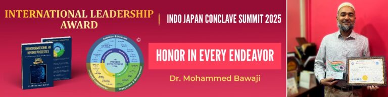 Pune-Based HR Expert Dr. Mohammed Bawaji Receives International Leadership Award in Tokyo, Japan