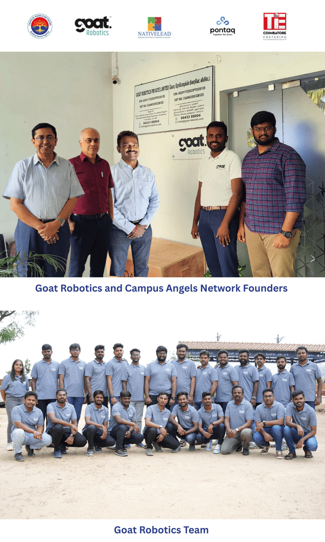 Goat Robotics Secures ₹2.66 Crore with Backing from Campus Angels Network