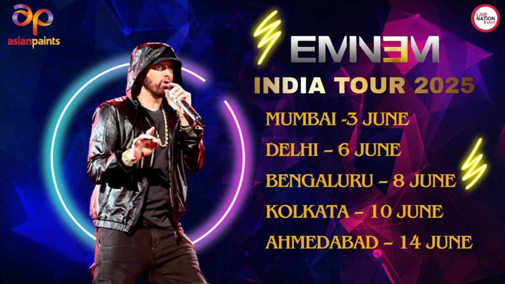 EMINEM INDIA TOUR OFFICIALLY CONFIRMED — 5 CITY TOUR ANNOUNCED BY LIVE NATION & ASIAN PAINTS
