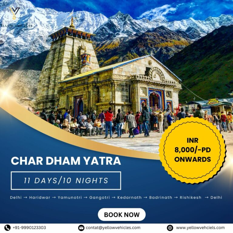Embark on a Divine Journey: Char Dham Yatra with Yellow Vehicles