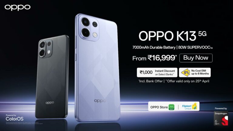 OPPO Launches K13 5G – The OverPowered Performance Smartphone Starting at INR 17,999