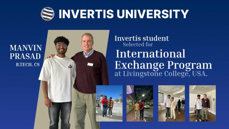 Invertis University Student Selected for International Exchange Programme with Livingstone College, USA