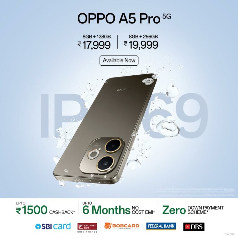 OPPO India Launches A5 Pro 5G: Setting a New Benchmark for Durability with Rugged, Reliable Performance
