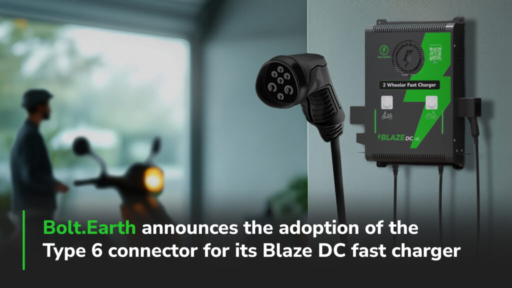 Bolt.Earth announces the adoption of the Type 6 connector for its Blaze DC fast charger