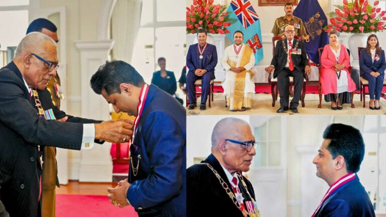 Bollywood singer Sumeet Tappoo conferred Companion of the Order of Fiji for humanitarian excellence